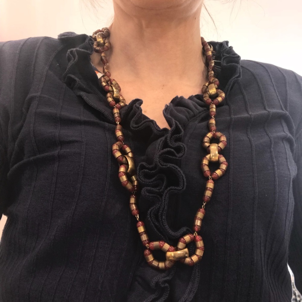 Dramatic Vintage  1940’s Carnelian Necklace